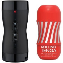 Автоматический мастурбатор Tenga VACUUM GYRO ROLLER, ротация и вакуум, совместим с Tenga Cup
