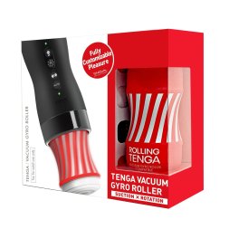 Автоматический мастурбатор Tenga VACUUM GYRO ROLLER, ротация и вакуум, совместим с Tenga Cup